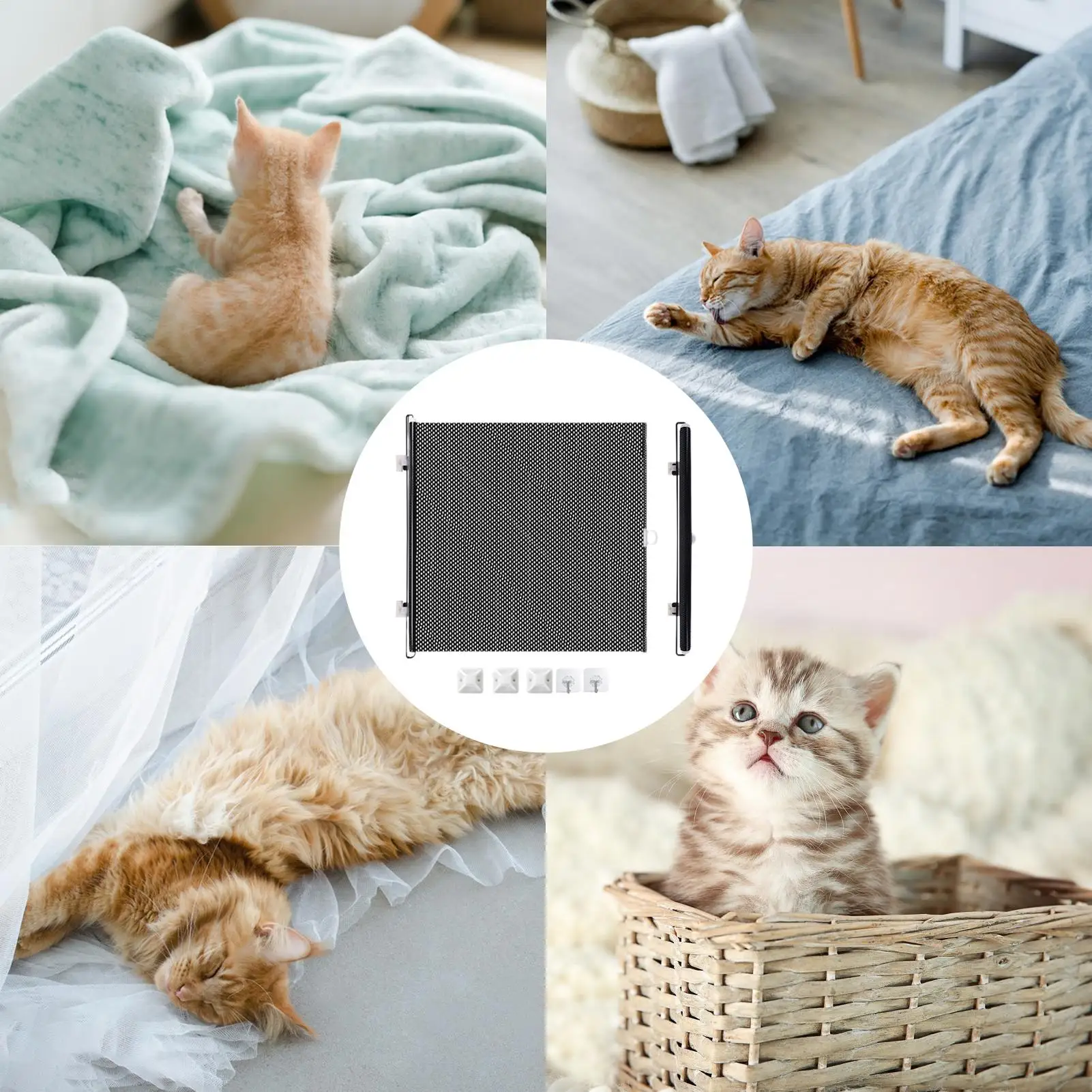 Retractable Gates for Dogs Retractable Baby Gates for Stairs 40x125cm Portable Animal Fence Cat Barriers Pet Supplies for Indoor - Image 5