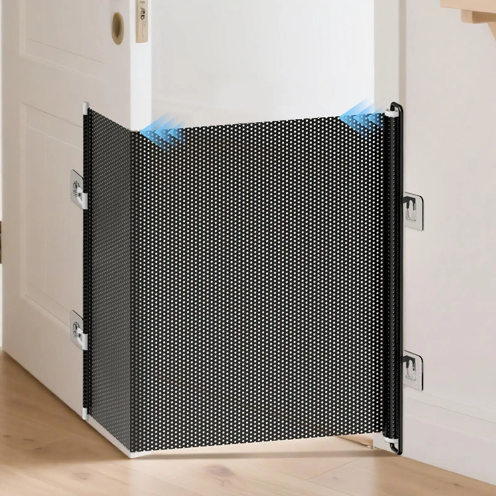 Retractable Pet Gate Dog Retractable Gate No-Drill Childproof Net Fence Cat Baffle for Indoor Staircase Patio Fireplace Deck - Image 3