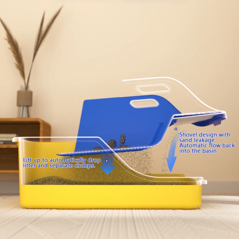 Cat Supplies Toilet Cat Litter Box Semi-closed Extra Large Size To Prevent Splashing Outside Automatic Litter Box - Image 3
