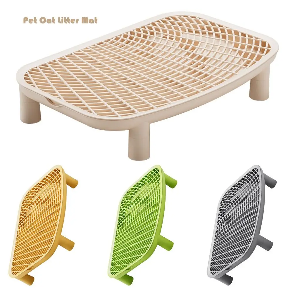 Plastic Pet Cat Litter Mat Anti-carrying Heightened Cat Litter Trapping Mat Multi-color Double-layer Cat Litter Pad Pet Falling