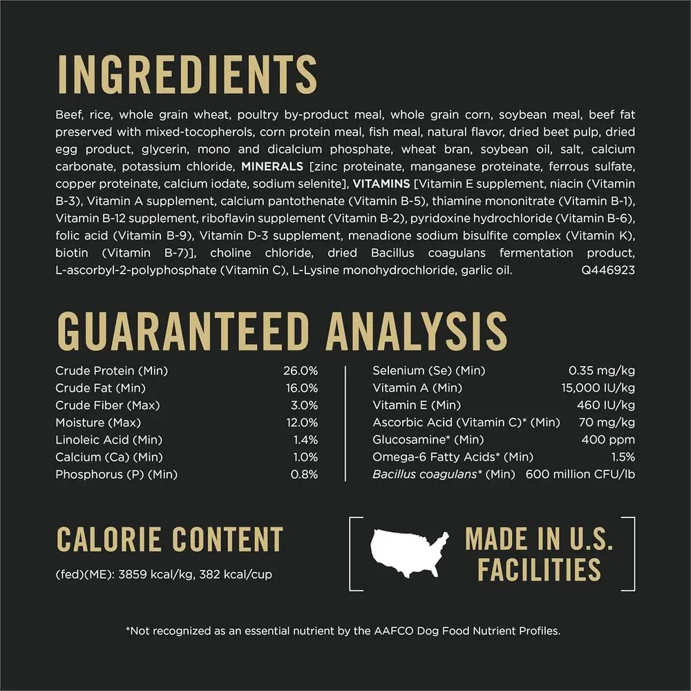 Probiotic-Enriched Beef & Rice Dog Food, Shredded Blend, 35 lbs - Image 4