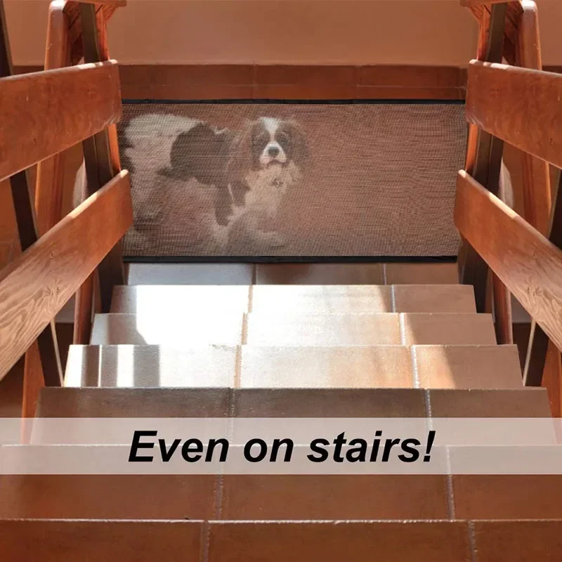 Dog Gate Ingenious Mesh Dog Fence For Indoor and Outdoor Safe Pet Dog gate Safety Enclosure Pet supplies baby safety gate - Image 3