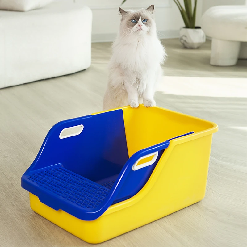 Cat Supplies Toilet Cat Litter Box Semi-closed Extra Large Size To Prevent Splashing Outside Automatic Litter Box - Image 2
