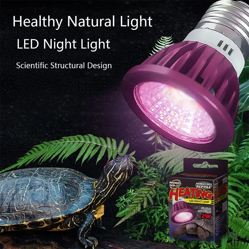 Reptile 110/220V Night Lamp Imitation Moonlight Light Night Sleep Lighting Lamp for Turtle Lizard Snake Reptile Amphibian - Image 4