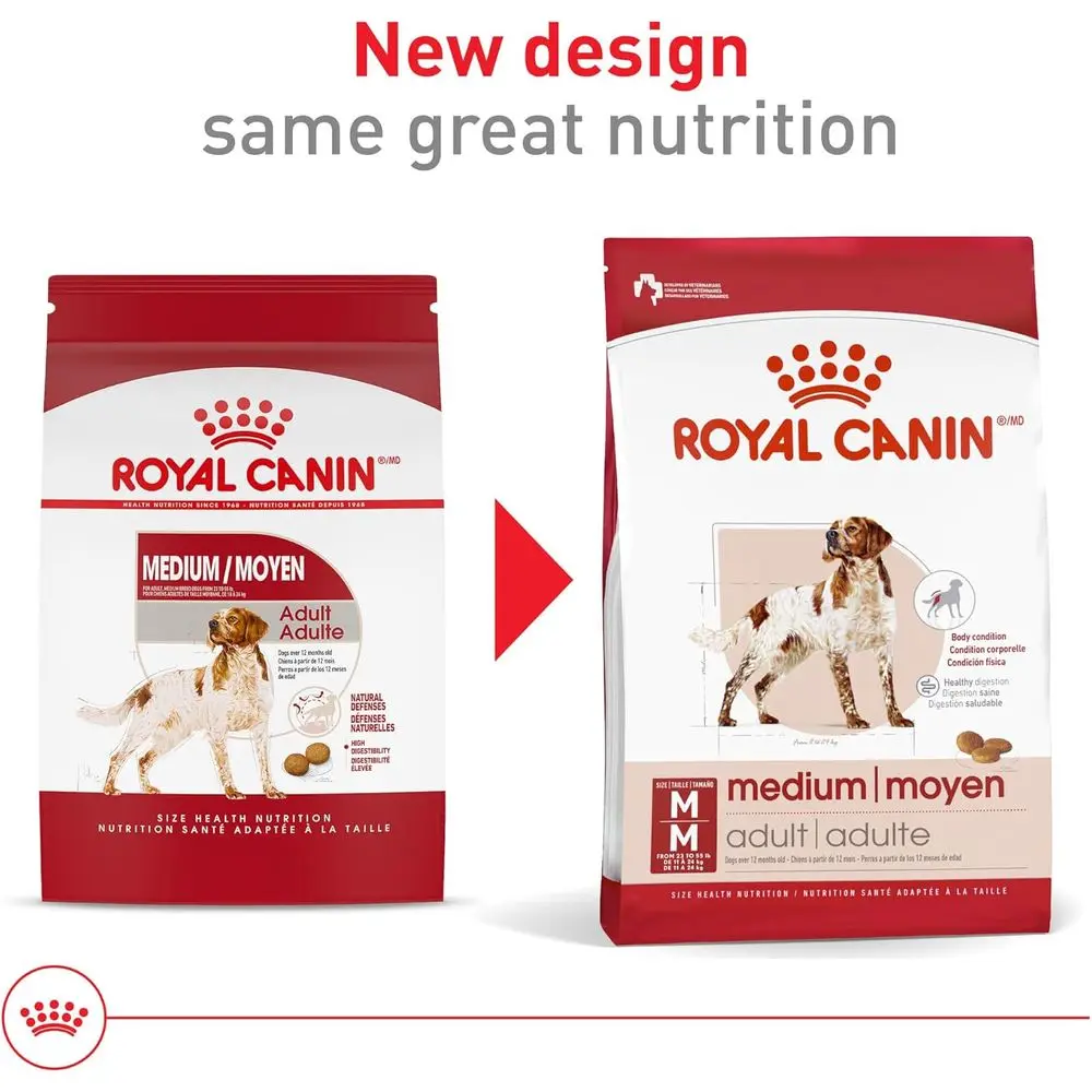 Medium Adult Dry Dog Food, 17 lbs, Size Health Nutrition - Image 2