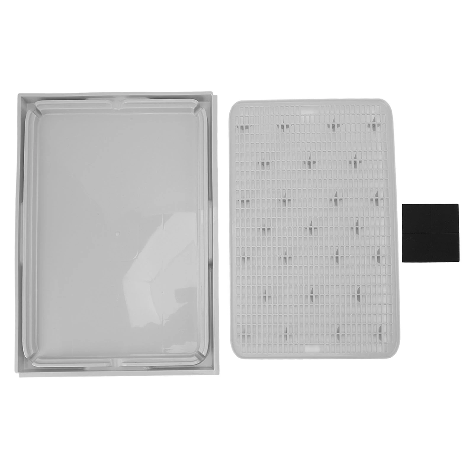 Cat Litter Box Mat 41x28x2cm Spacious Plastic Double Layer Washable Cat Litter Catcher Mat with Anti Slip Bottom Pet Supplies - Image 8