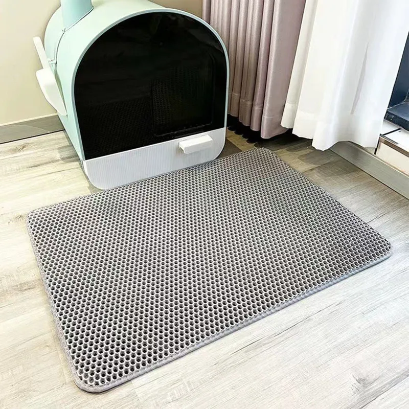 Cat Litter Mat Double Layer Cat Litter Box Waterproof Mat Non-slip Sand Cat Foldable Pad Washable Mat Pet Clean Supplies - Image 7