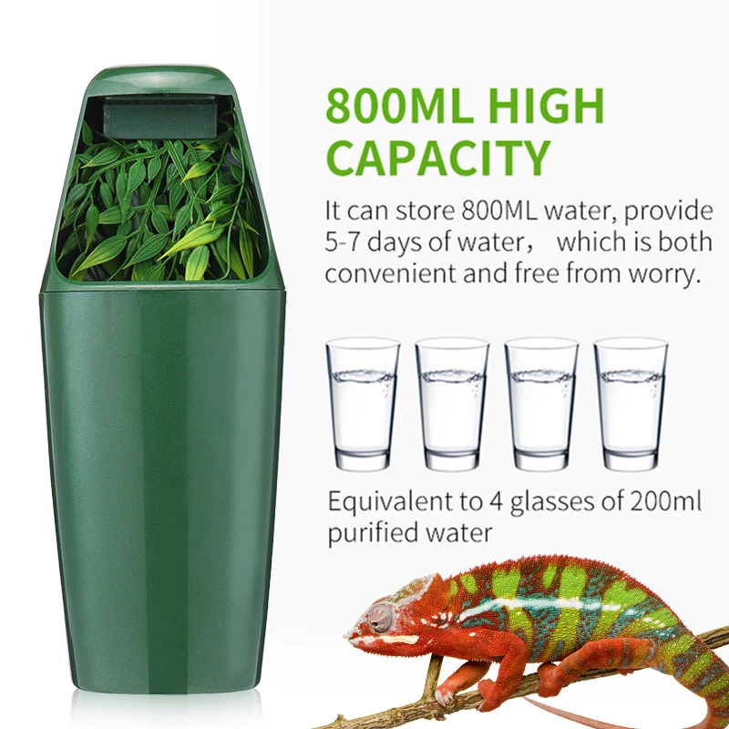 11X27cm Reptile Automatic Water Drinking Filter Drinking Water Fountain Lizard Chameleon Amphibian Terrarium Feeding Drinkers - Image 4