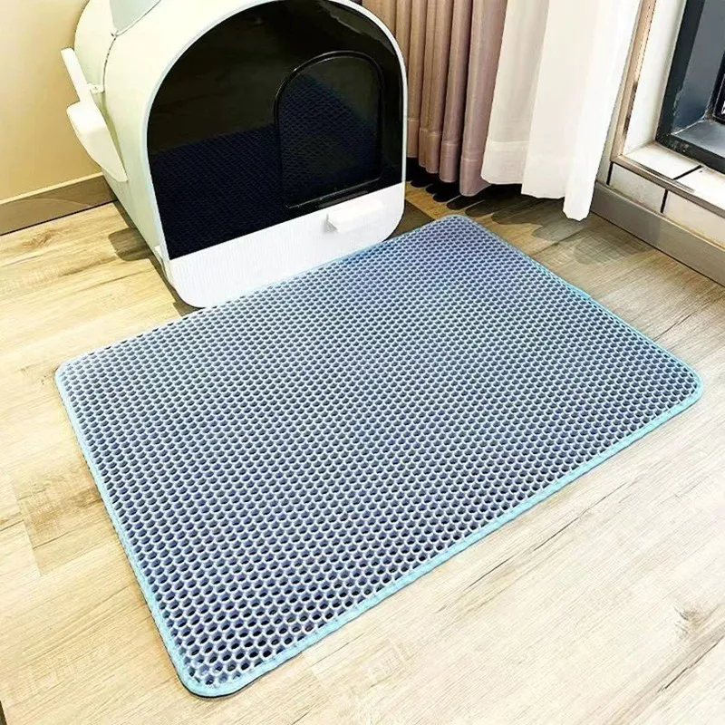 Cat Litter Mat Double Layer Cat Litter Box Waterproof Mat Non-slip Sand Cat Foldable Pad Washable Mat Pet Clean Supplies - Image 8