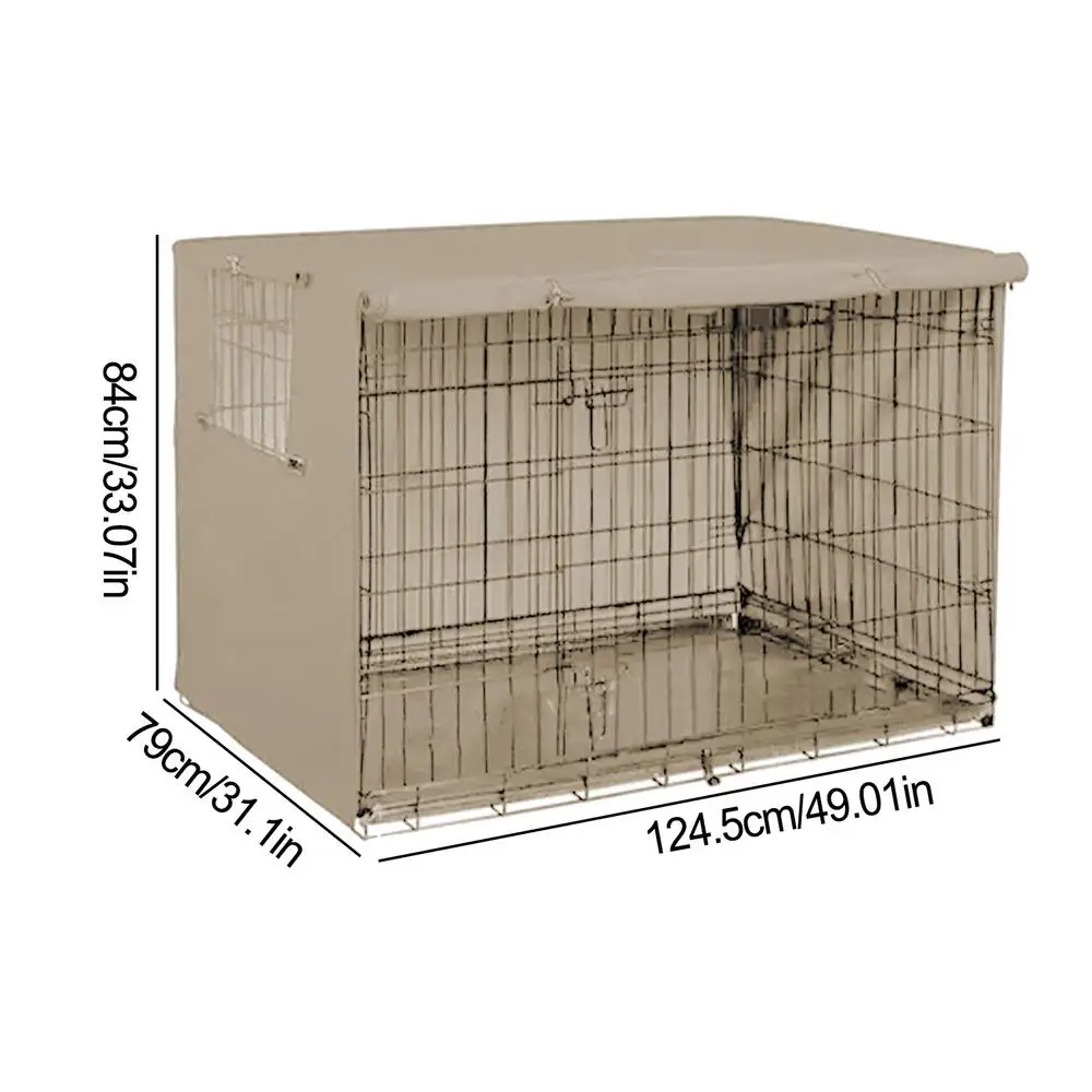 Pet Cage Cover Oxford Dog Kennel Cover Pet Crate Cover Windproof Dog Kennel Cover Waterproof Dog Cat Cage Cover for Crates - Image 14