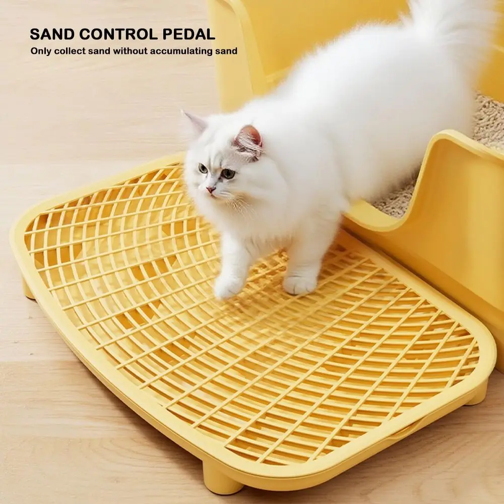 Plastic Pet Cat Litter Mat Anti-carrying Heightened Cat Litter Trapping Mat Multi-color Double-layer Cat Litter Pad Pet Falling - Image 2