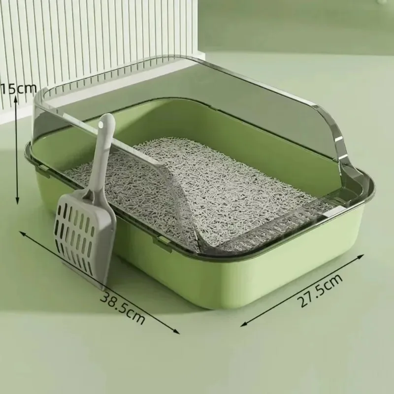Cat Litter Box Kitty Sandbox cat bathroom Semi Closed Cleaning Basin Supplies Pet Toilet Kitten Tray Bedpan Accessories Supplies - Image 6