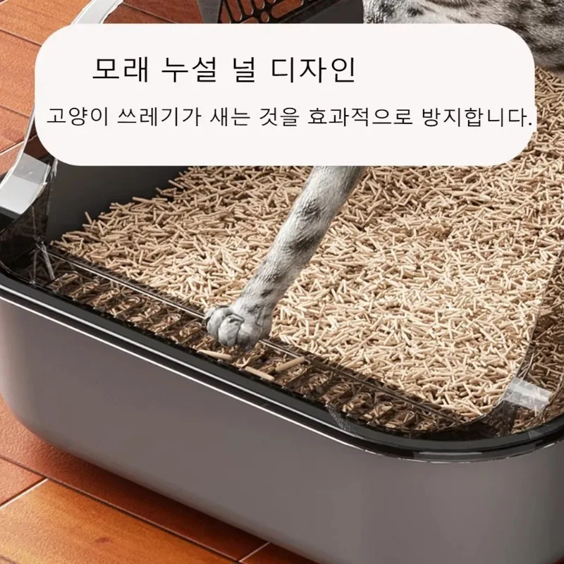 Cat Litter Box Kitty Sandbox cat bathroom Semi Closed Cleaning Basin Supplies Pet Toilet Kitten Tray Bedpan Accessories Supplies - Image 3