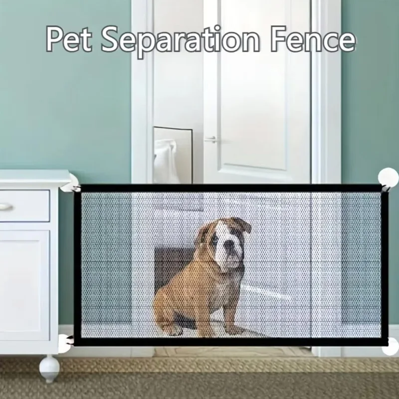 Dog Gate Ingenious Mesh Dog Fence For Indoor and Outdoor Safe Pet Dog gate Safety Enclosure Pet supplies baby safety gate - Image 7