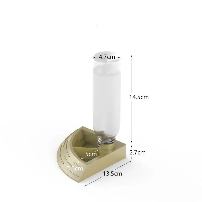 2-In-1 Reptile Corner Feeder with Water Bottle for Pet Lizard, Turtle, Maned Lion and Gecko - Image 8