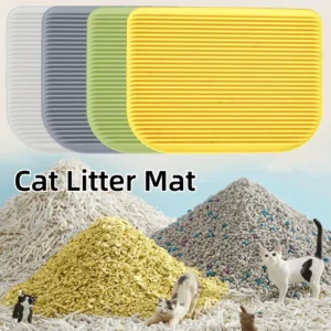 Durable Super Hard Cat Litter Mat Waterproof Non Slip Litter Catcher Splash-Proof Washable Litter Trapper Pad Pet Litter Box