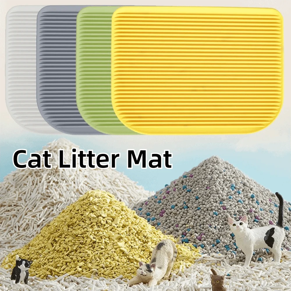 Durable Super Hard Cat Litter Mat Waterproof Non Slip Litter Catcher Splash-Proof Washable Litter Trapper Pad Pet Litter Box