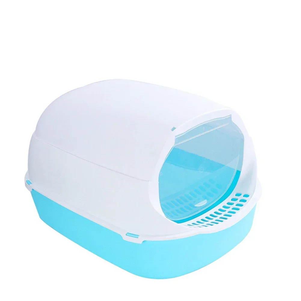Kitty Sandbox Cat Litter Box Semi-enclosed Splashproof Cat Tray Cat Toilet Cleaning Basin Supplies Pet Toilet Kitten Tray Bedpan - Image 9
