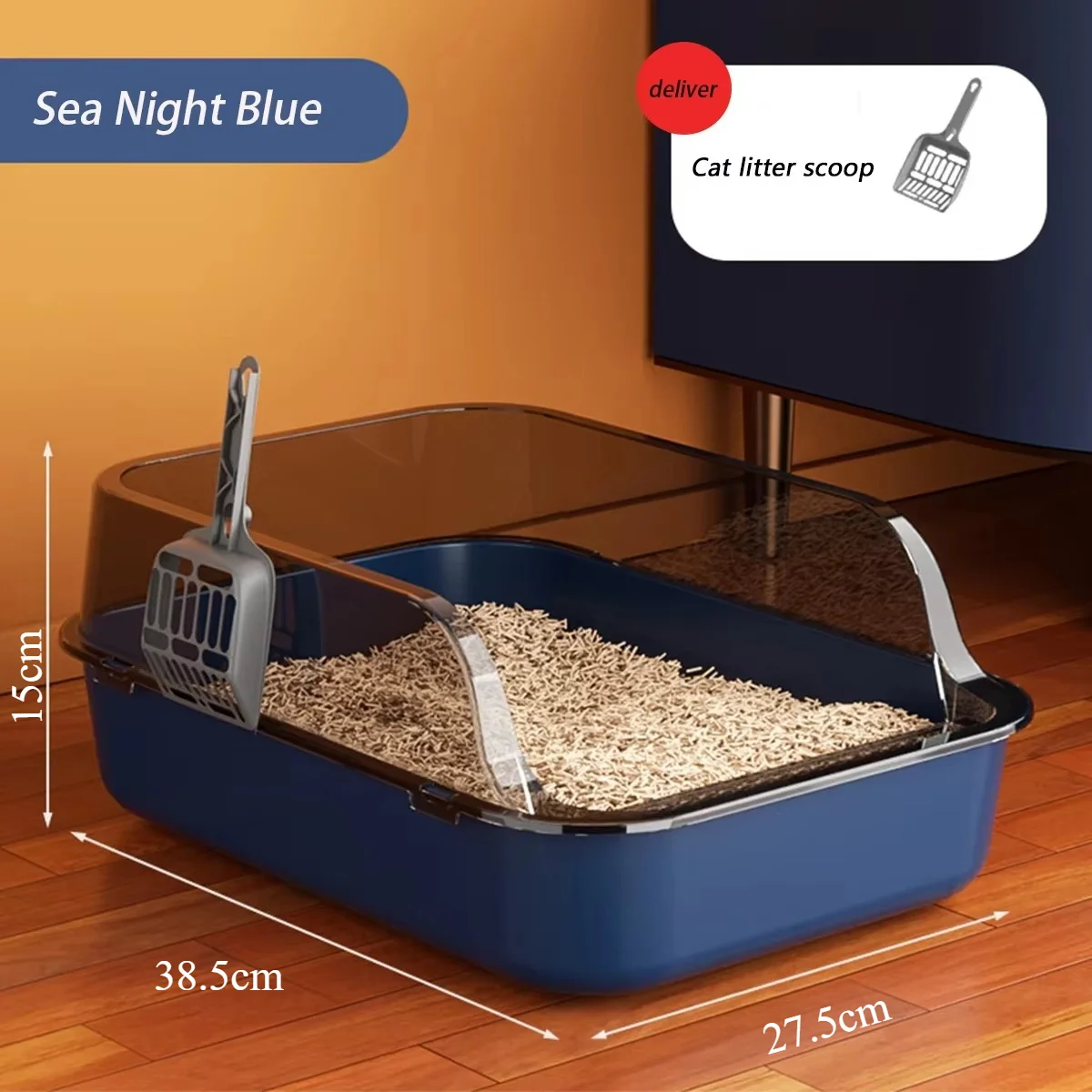 Cat Litter Box Kitty Sandbox cat bathroom Semi Closed Cleaning Basin Supplies Pet Toilet Kitten Tray Bedpan Accessories Supplies - Image 7