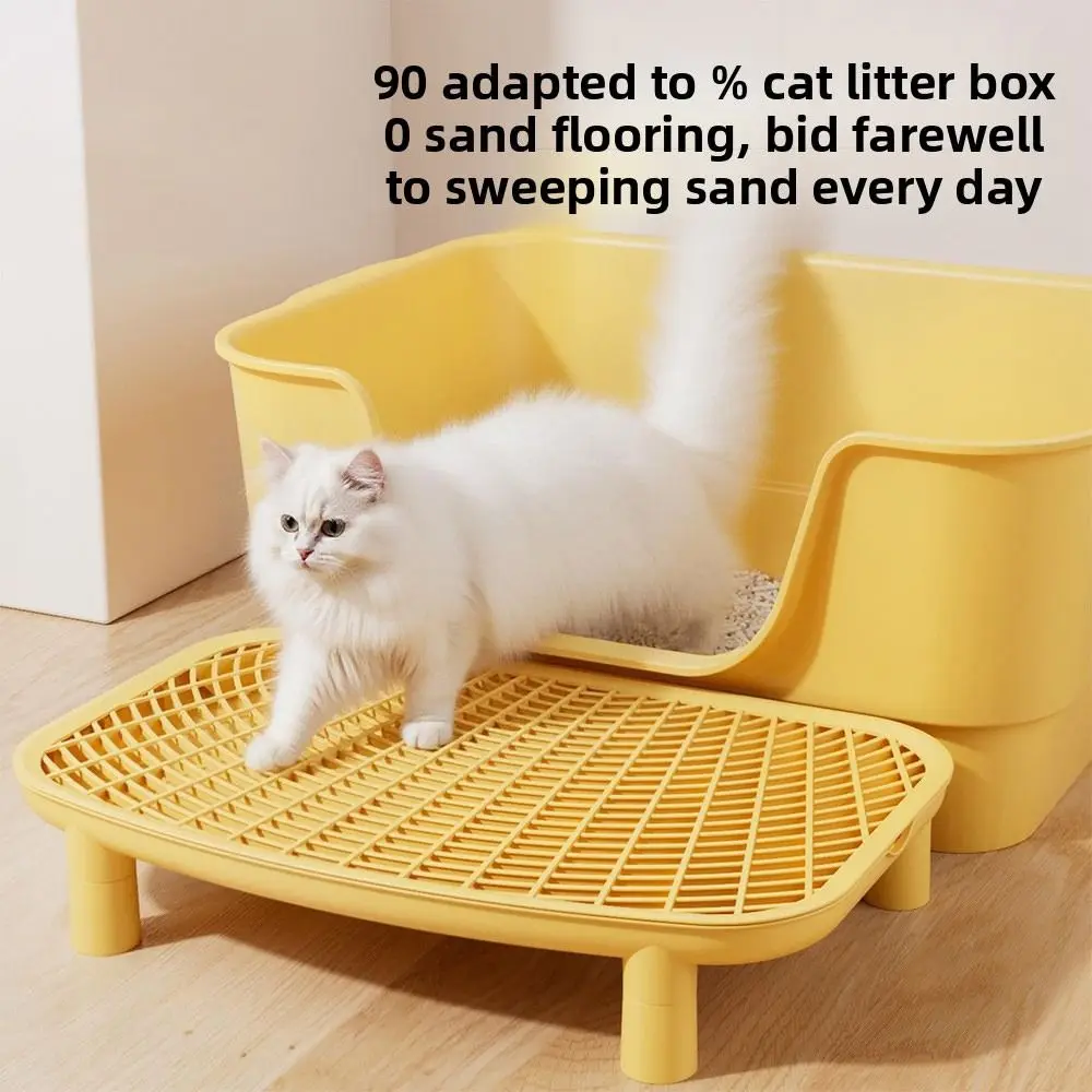 Plastic Pet Cat Litter Mat Anti-carrying Heightened Cat Litter Trapping Mat Multi-color Double-layer Cat Litter Pad Pet Falling - Image 3