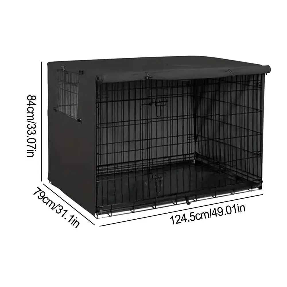 Pet Cage Cover Oxford Dog Kennel Cover Pet Crate Cover Windproof Dog Kennel Cover Waterproof Dog Cat Cage Cover for Crates - Image 11