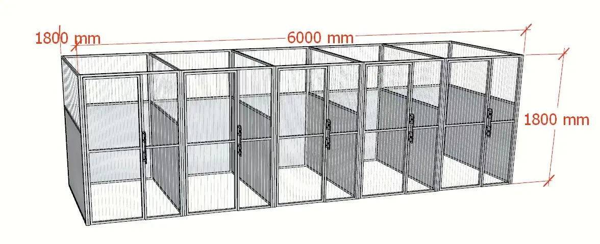 Dog Pet Animal Cages Veterinary Kennel Dog Kennels Large Outdoor Weather Proof - Image 2