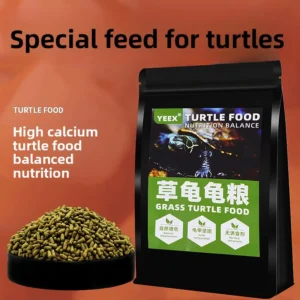YEEX Grass Turtle & Red-Eared Slider Food - High Protein Floating Pellets with Calcium (For Hatchlings & Adults)