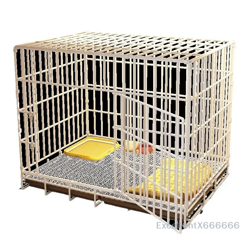 Large Space House For Dogs Pet Supplies Pet Villa Dog Cage With Toilet Tray Puppy House Iron Mesh Dog Cage Indoor Duplex Luxury - Image 6