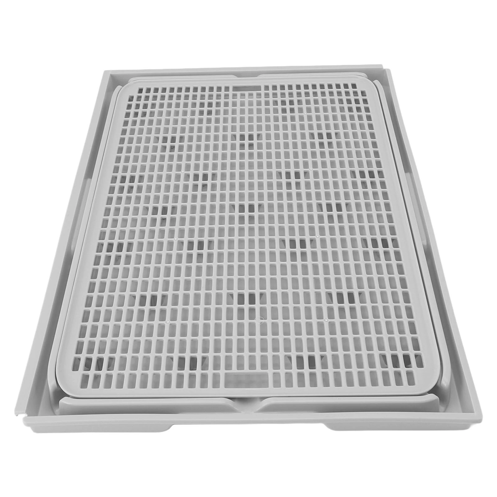 Cat Litter Box Mat 41x28x2cm Spacious Plastic Double Layer Washable Cat Litter Catcher Mat with Anti Slip Bottom Pet Supplies - Image 4