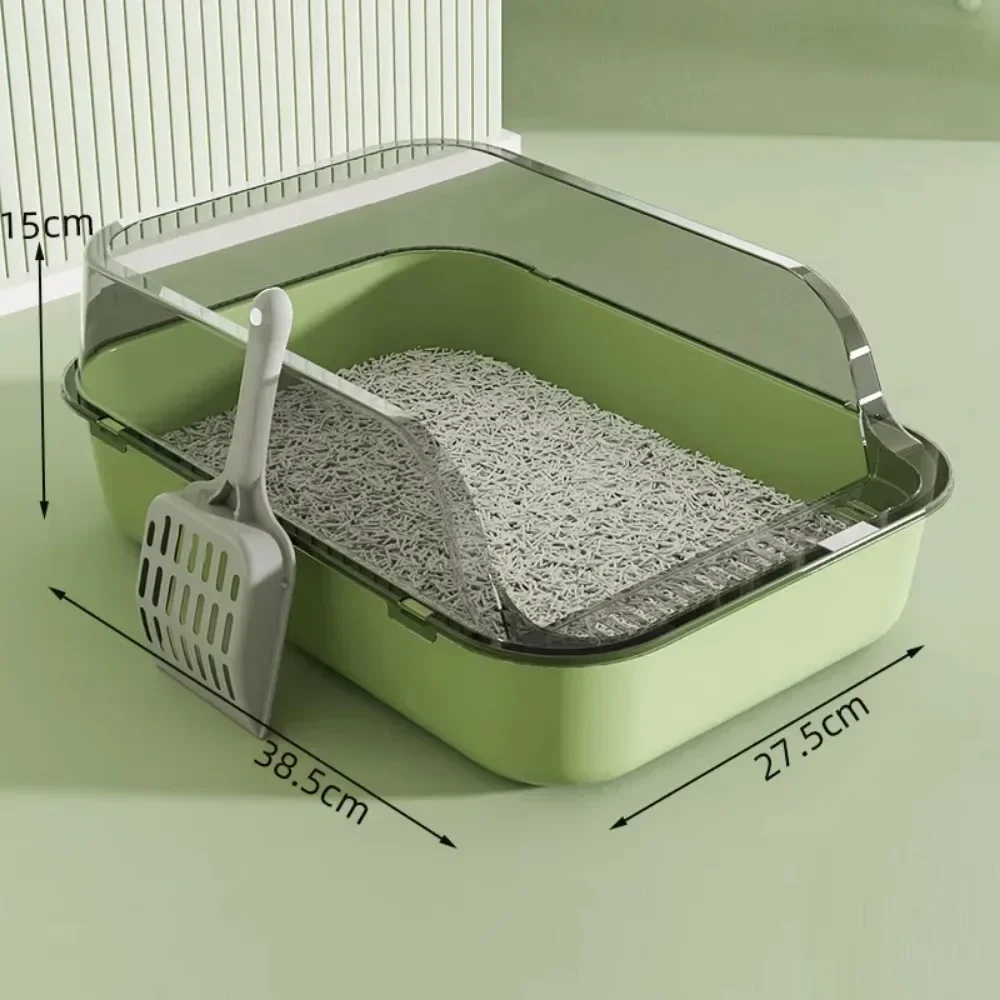 Cat Litter Box Kitty Sandbox cat bathroom Semi Closed Cleaning Basin Supplies Pet Toilet Kitten Tray Bedpan Accessories Supplies - Image 9