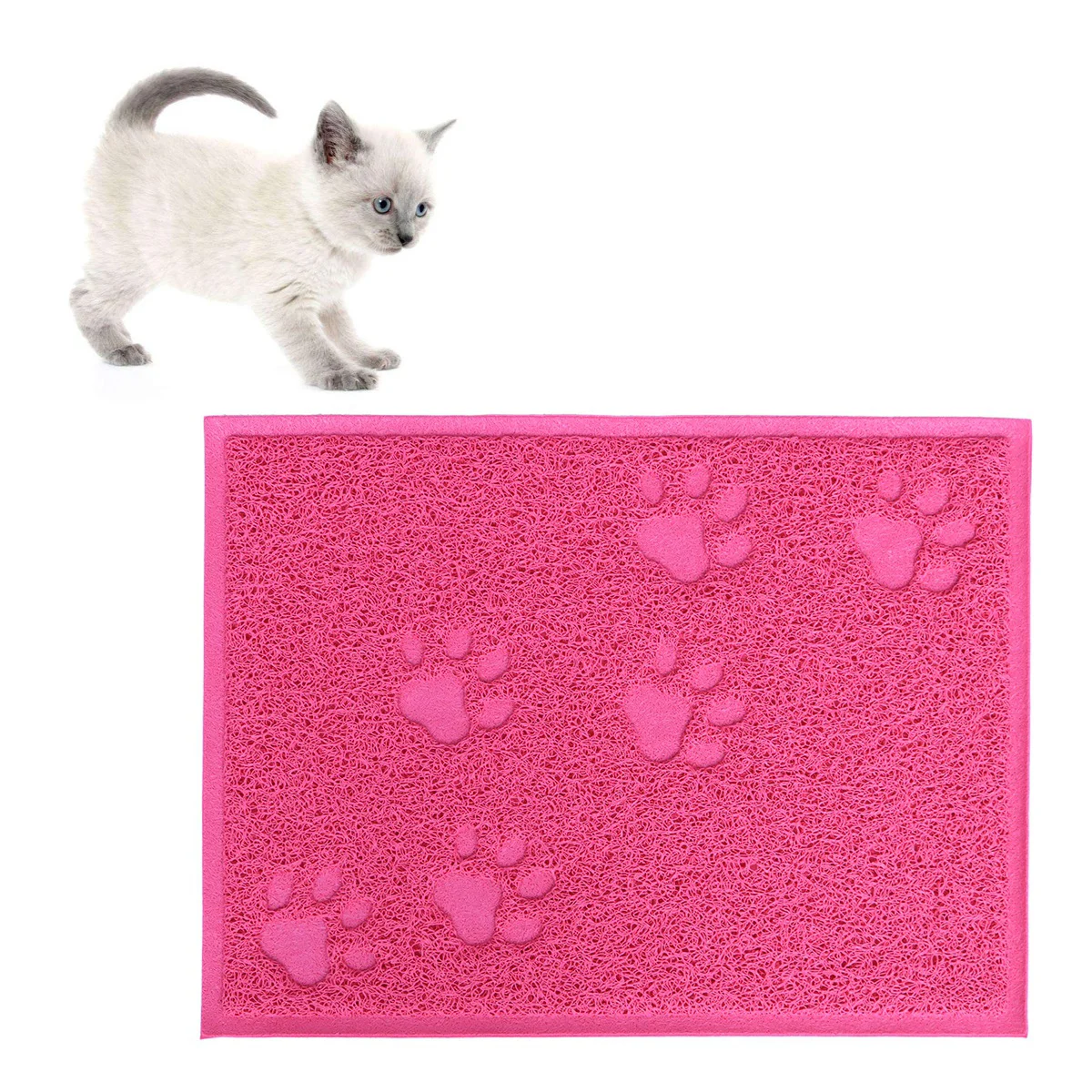 30x40cm Cat Litter Mat Easy Clean PVC Water Resistant Stylish Doormat Pet Washable Cat Litter Mat Pet Cleaning Carpet - Image 3