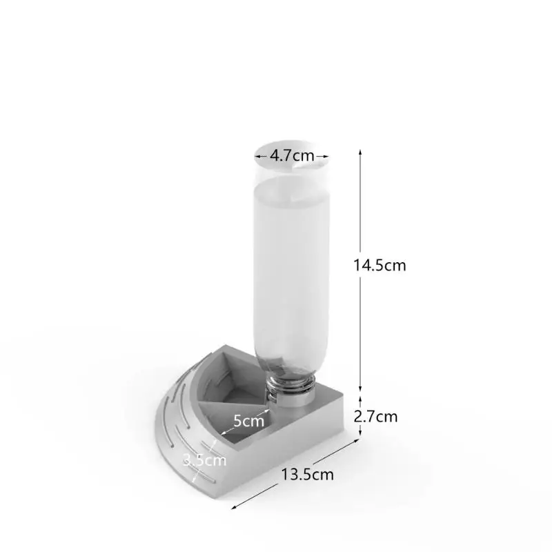 2-In-1 Reptile Corner Feeder with Water Bottle for Pet Lizard, Turtle, Maned Lion and Gecko - Image 7