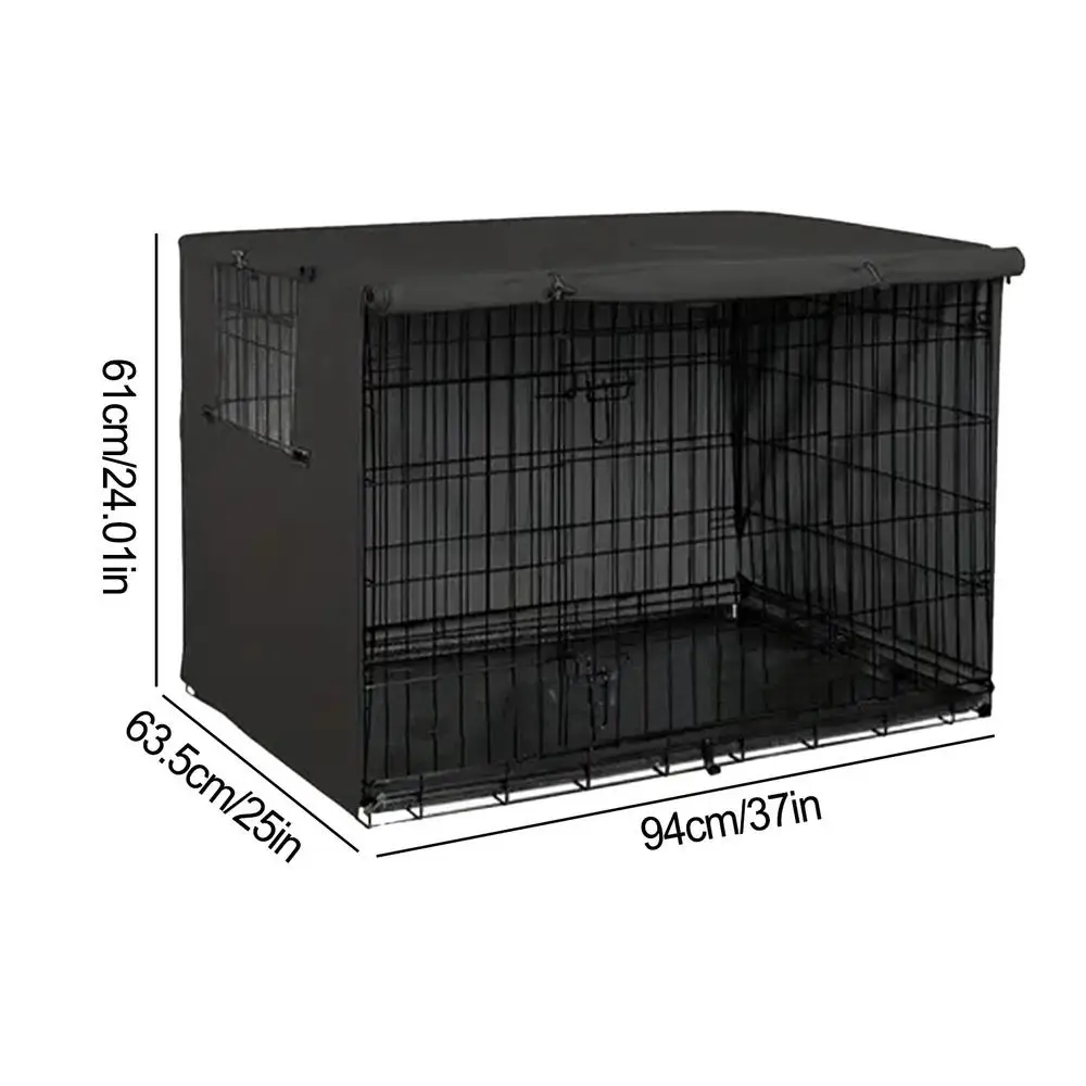 Pet Cage Cover Oxford Dog Kennel Cover Pet Crate Cover Windproof Dog Kennel Cover Waterproof Dog Cat Cage Cover for Crates - Image 8