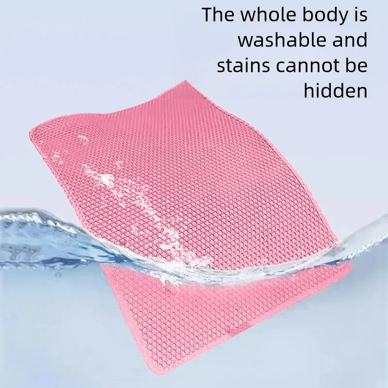 Cat Litter Mat Non Slip Big Pet Litter Box Filter Mat Double Layer Wear Resistant Waterproof Cat Litter Mat Pet Clean Supplies - Image 3