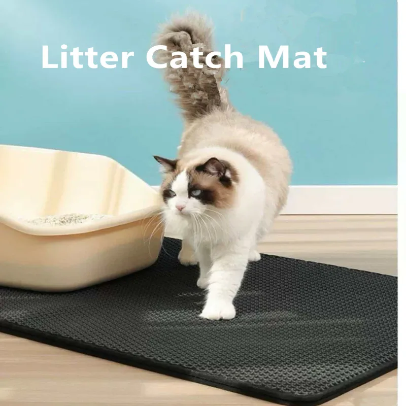 Cat Litter Mat Double Layer Cat Litter Box Waterproof Mat Non-slip Sand Cat Foldable Pad Washable Mat Pet Clean Supplies - Image 2