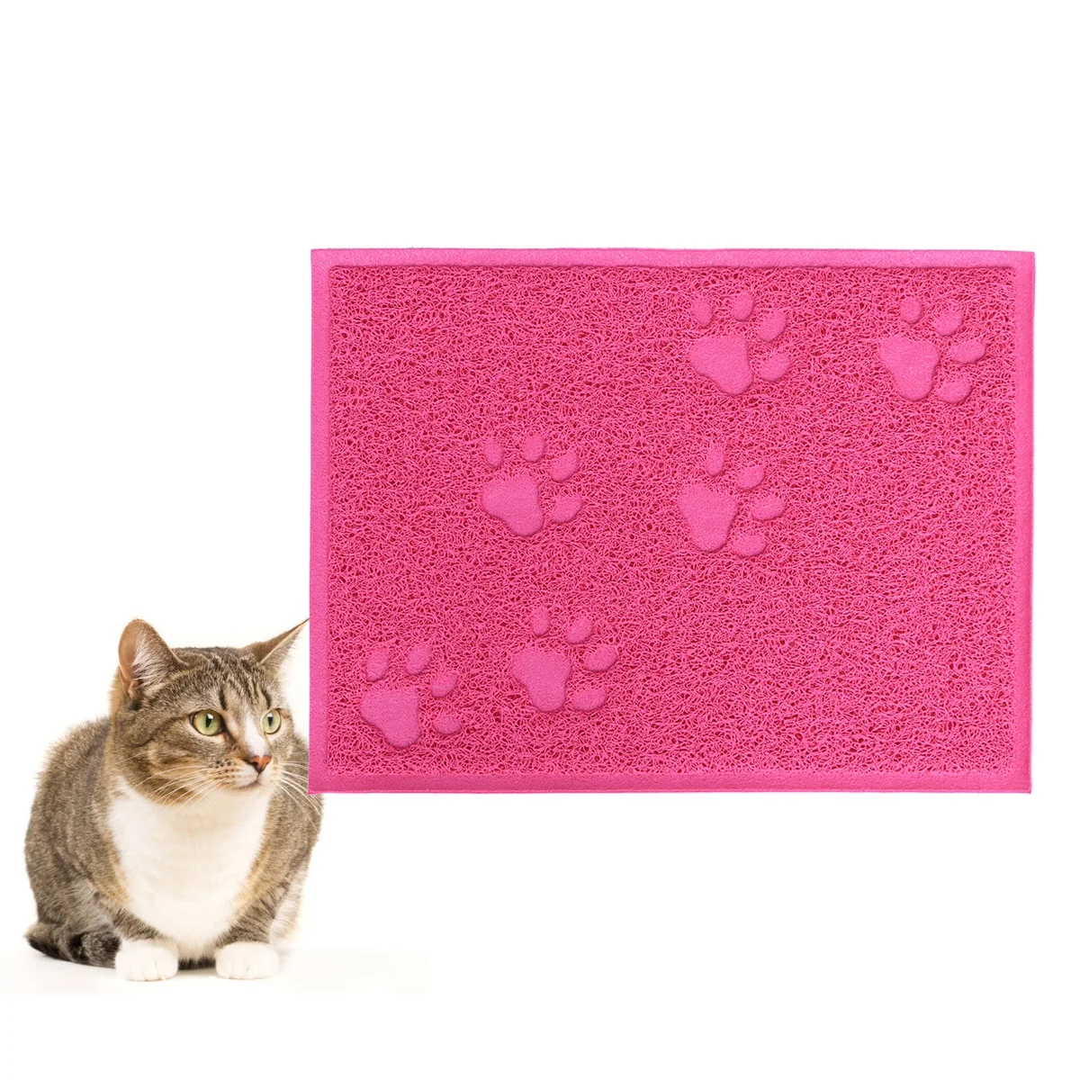 30x40cm Cat Litter Mat Easy Clean PVC Water Resistant Stylish Doormat Pet Washable Cat Litter Mat Pet Cleaning Carpet - Image 5