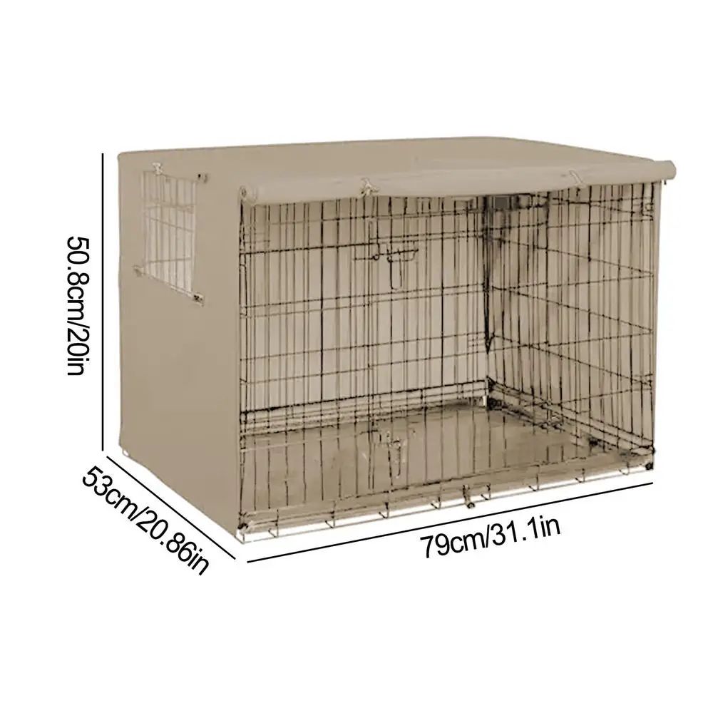 Pet Cage Cover Oxford Dog Kennel Cover Pet Crate Cover Windproof Dog Kennel Cover Waterproof Dog Cat Cage Cover for Crates - Image 9
