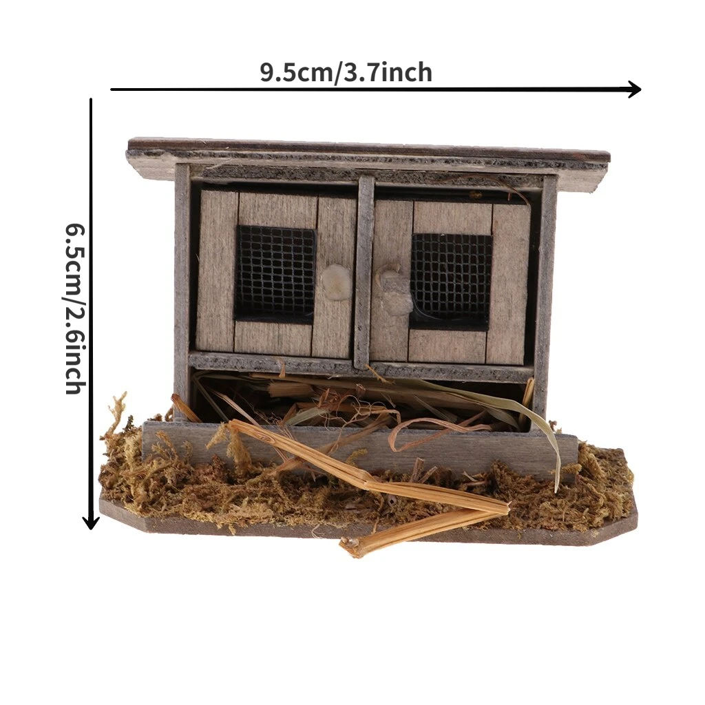 1Pc 1:12 Dollhouse Dollhouse Mini Outdoor Garden Scene Simulation Chicken Coop - Image 2