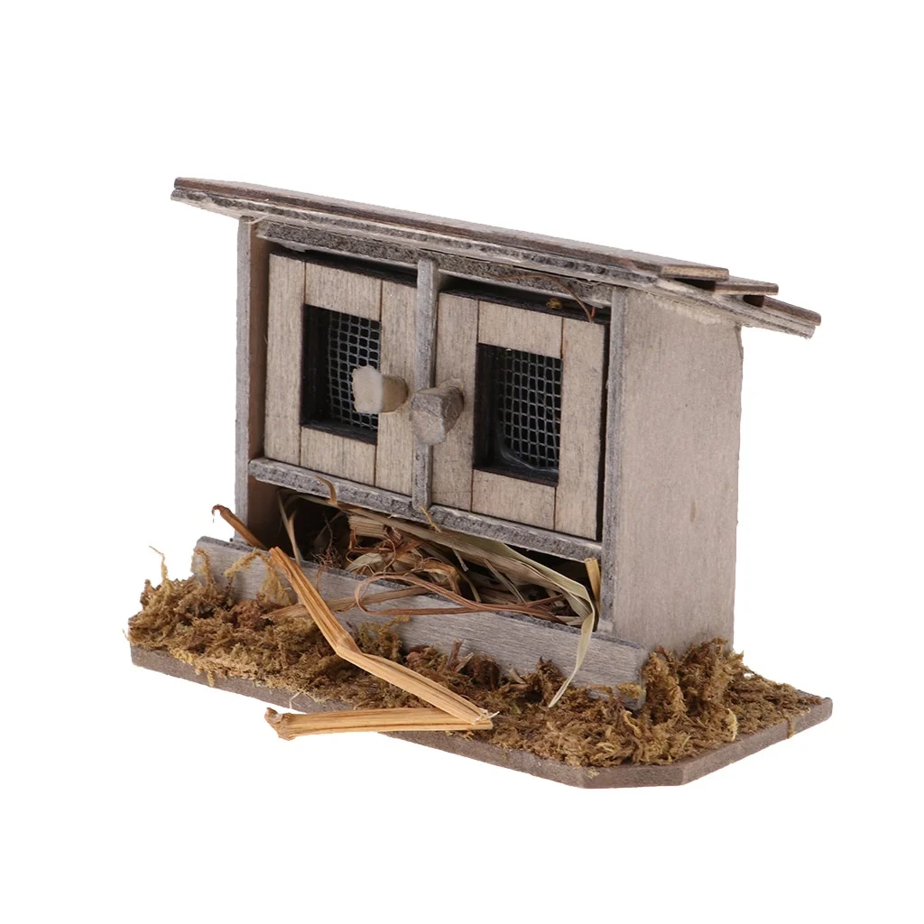 1Pc 1:12 Dollhouse Dollhouse Mini Outdoor Garden Scene Simulation Chicken Coop - Image 4