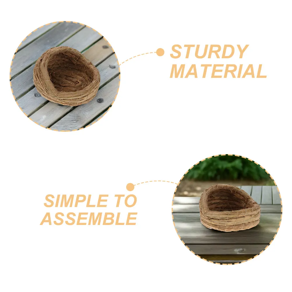 1pcs Woven Chicken Nest Straw Coop For Egg Laying Easy Assembly Farming Bird Breeding Nest Small Animals - Image 3