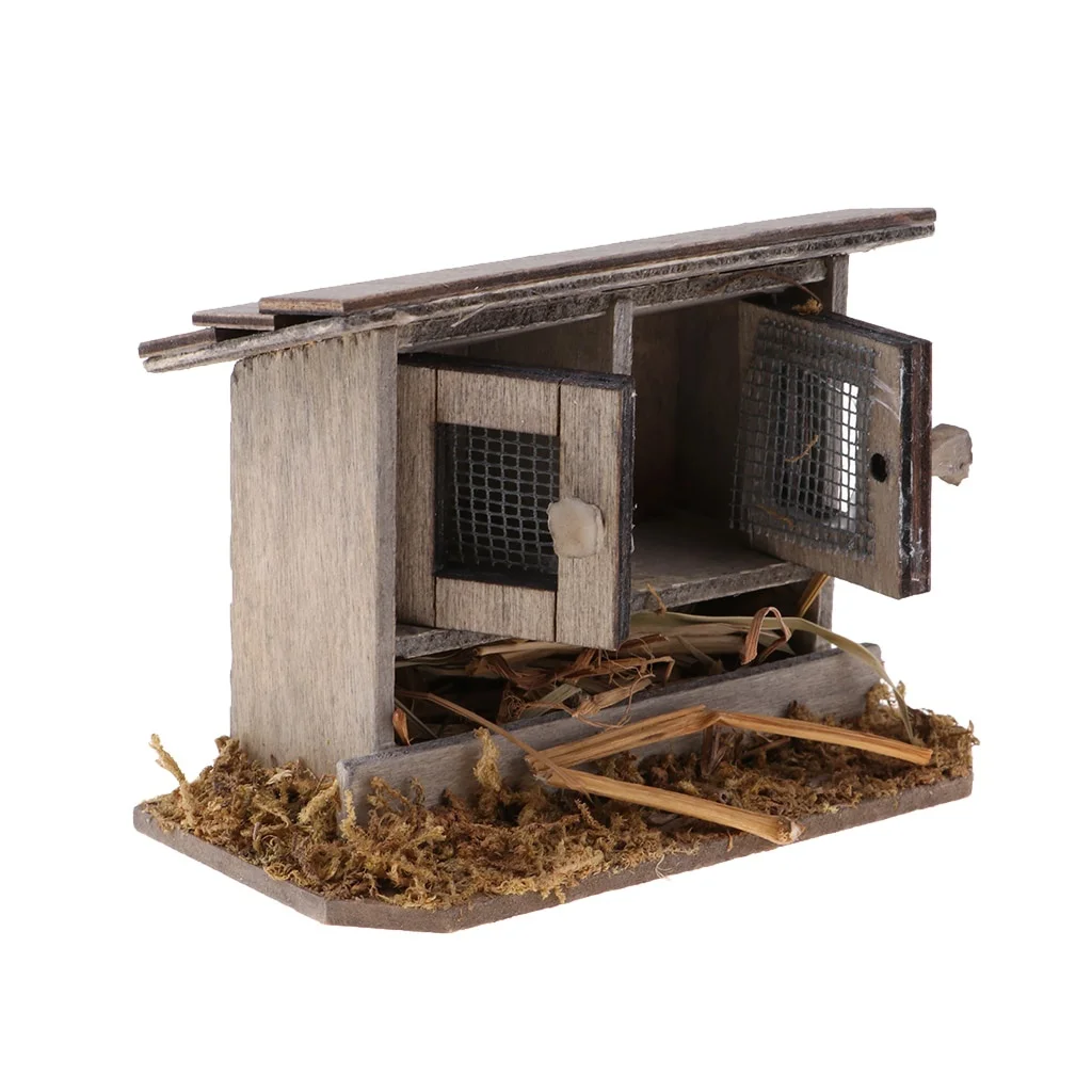 1Pc 1:12 Dollhouse Dollhouse Mini Outdoor Garden Scene Simulation Chicken Coop - Image 3
