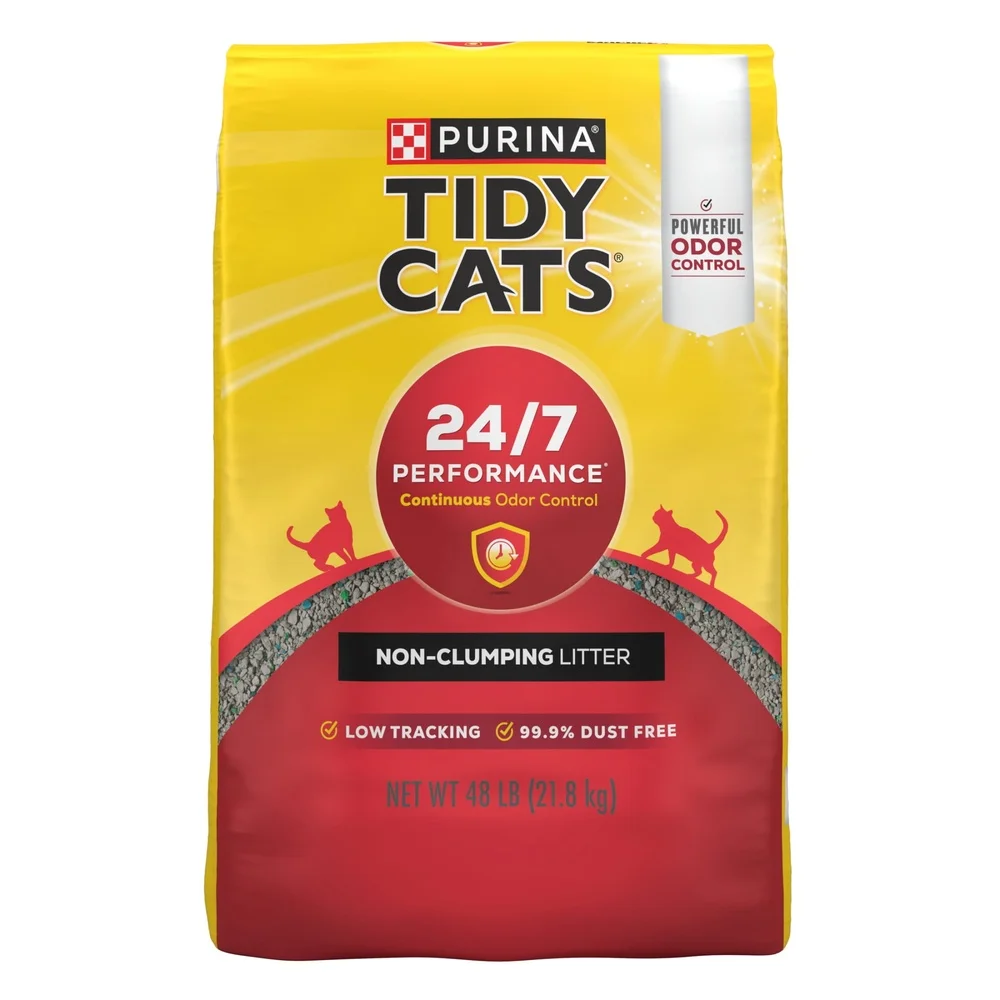 Multi-Cat Non-Clumping Cat Litter 48lb Odor Control Low Dust Clay Litter 24/7 Performance Moisture Absorption Fresh Scent - Image 2