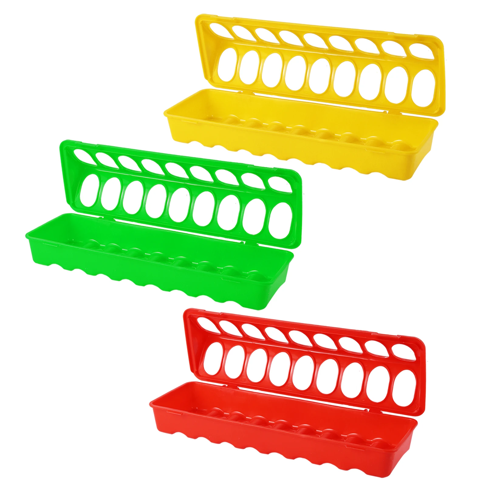 Plastic Flip-Top Poultry Bird Feeder Ground Chicken Bird Feeder Trough Pheasant feeding bucket Quality Chick 20/30/40/50cm - Image 5