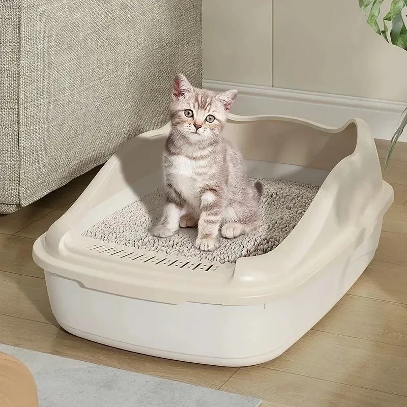 Cat Litter Box Small Size Pet Sandbox for Kitty Anti-Splash Cats Toilet - Image 3