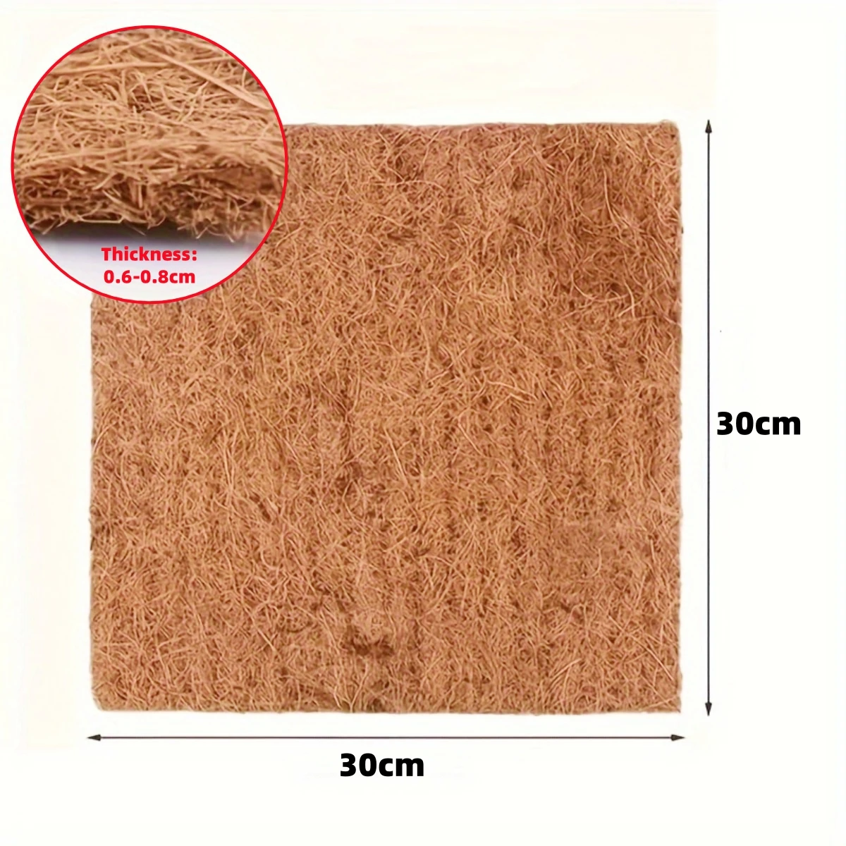 30cm Washable Square Chicken Coop Mat Anti-Breakage Environmental Natural Coconut Palm Pad for Hens Laying Eggs Nesting 1/2Pcs - Image 7