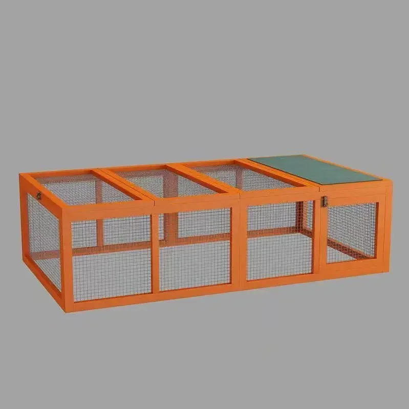 Rapid Delivery Portable Easy Assembly Wood Broiler Chicken Cage - Image 6