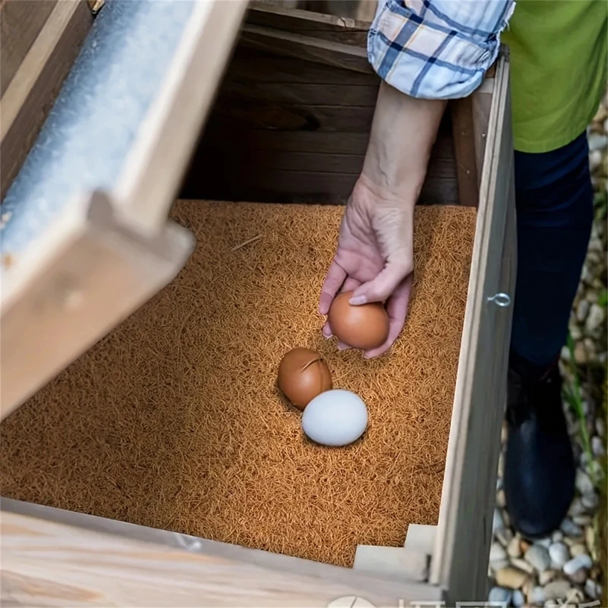 30cm Washable Square Chicken Coop Mat Anti-Breakage Environmental Natural Coconut Palm Pad for Hens Laying Eggs Nesting 1/2Pcs - Image 5