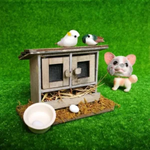 1Pc 1:12 Dollhouse Dollhouse Mini Outdoor Garden Scene Simulation Chicken Coop