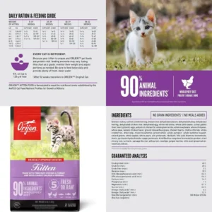 Premium Kitten Dry Food, 4lb Bag, High Protein Grain-Free Recipe