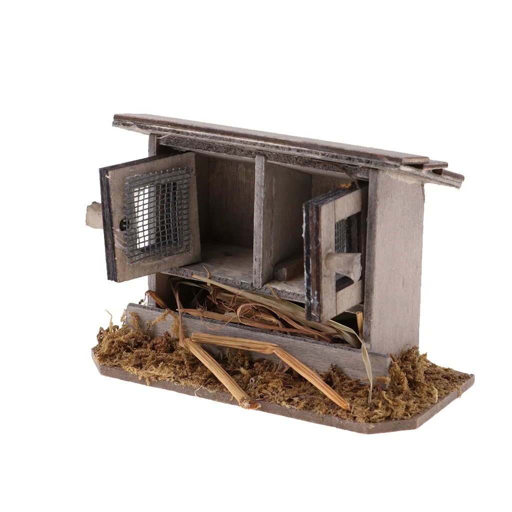 1Pc 1:12 Dollhouse Dollhouse Mini Outdoor Garden Scene Simulation Chicken Coop - Image 5